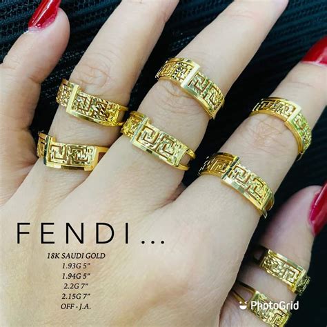 gold fendi ring|fendi 18k gold ring.